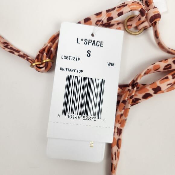 L*Space Brittany Triangle Bikini Top in Wild Bunch Orange Size Small NWT - Picture 5 of 6